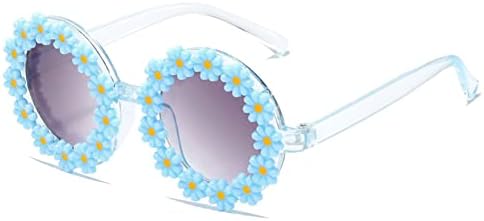 Тркалезни Цветни Очила За Сонце За Девојчиња Слатки Очила ВО Форма НА Цвет Ув 400 Заштита На Отворено Плажа Девојка Момче Подароци