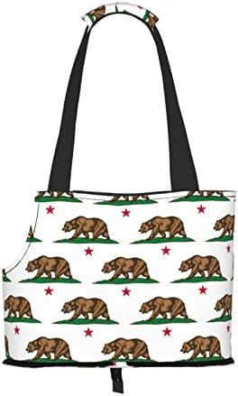 Мека Еднострана Торба За Носач За Миленичиња За Патувања Во Калифорнија-Мечка-Горда Пренослива Мала Чанта За Носач За Кучиња/Мачки