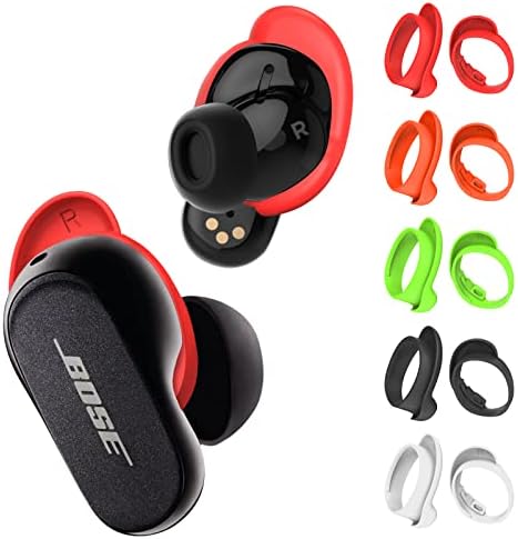 [5 пара] Совети за уши за Bose Quietcomfort Earbuds II, WOFRO анти -лизгачки силиконски спортски совети за уво со анти -гребнатини додатоци