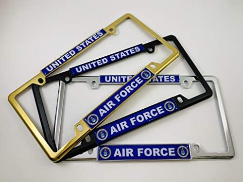 Воздухопловните Сили на Соединетите Американски Држави-Купола Персонализирана Тесна Топ 4 Дупка Метал Автомобил Регистарска Табличка Рамка