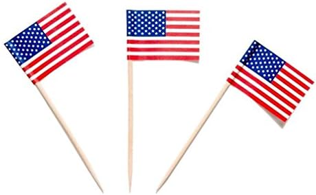 Подароци 4 Сите Прилики Ограничен ШАЧИ - 1184 Шачи 200 Пакет САД Американско Американско Знаме Зема Чепкалки За Заби Коктел Стапчиња