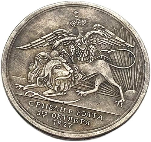Ада Криптоварентност 1827 Скитници Монета Лав Орел Борба Омилена Монета Комеморативна Монета Сребрена Позлатена Биткоин Аита Монета Колекционерски Монета Занаети