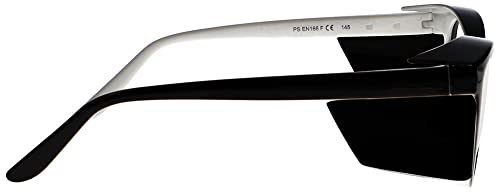 Радијација Безбедност Очила Модел Т9730 со .75мм Олово Еквивалентност Леќи и.50мм Pb Eq Странични Штитови Во Дизајнер Мачка