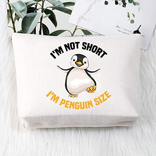 Смешни Пингвин Подарок Пингвин Љубовник Подарок Јас Не Сум Краток Јас Сум Пингвин Големина Пингвин Инспириран Шминка Торба За Пингвин