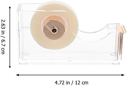 NUOBESTY 1 сет/ 2 парчиња Акрилик Главен Отстранувач На Лента Диспензерот Постави Биро Додаток За Канцелариски Домашен Училишен Прибор Златен