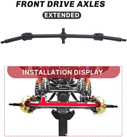 Hoplex RC челична предна оска вратило CVD предни оски за вратило за 1/24 аксијален SCX24 C10/JLU/BRONCO/GladiaTor/Deadbolt RC Crawler Car