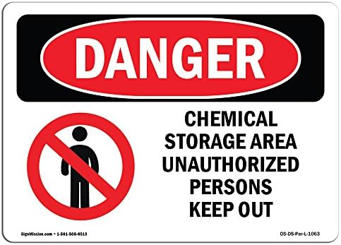 Оша Опасност Знак - Хемиски Простор За Складирање Чувајте Надвор | Налепници | Заштита На Вашиот Бизнис, Градилиште, Магацин