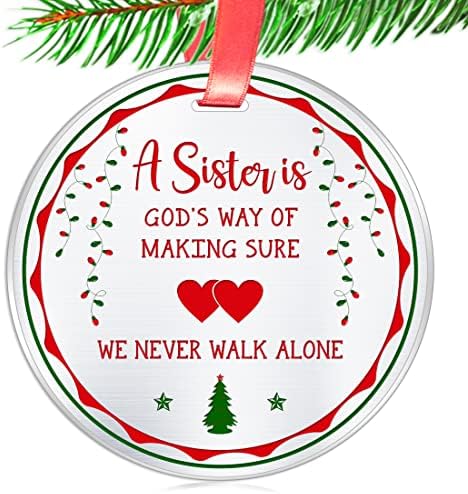 Елегантен готвач Божиќен украс подарок за сестра- сестра е Божјиот начин да се осигураме дека никогаш не одиме сами- идеи за