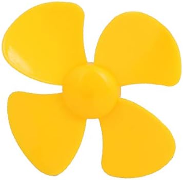 X-Ree Brushless Motor 4 Vanes RC Boat Airplane Proplerer DIY 80mm Dia Yellow (мотор грев ескобила 4 палети rc avión propeller diy 80mm dia