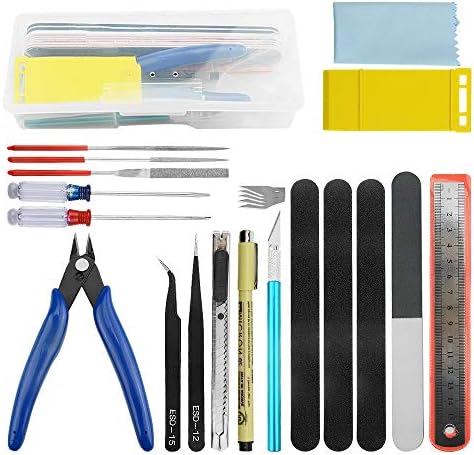 WmycongCong Professional 19 PCS Gundam Model Tools Kit Kit Hobby Building Tools Комплет за градење на модели на автомобили Поправка и фиксирање