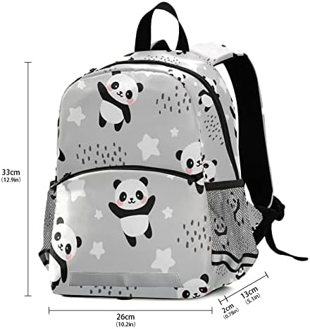 Qugrl среќна панда бебе деца дете дете ранец со поводник starвезда starвезда небо облаци градинка детска чанта пред предучилишна