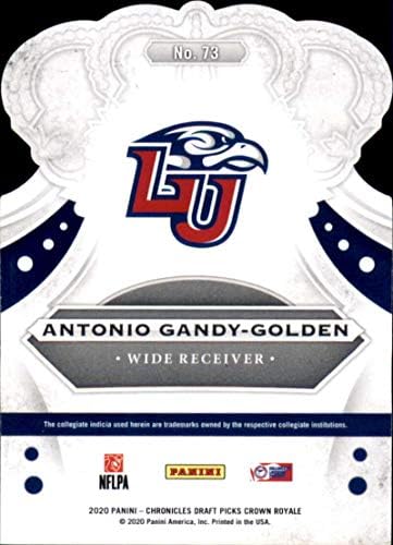 2020 Panini Chronicles Draft Picks Crown Royale Draft Picks #73 Antonio Gandy-Golden RC RC Dookie Liberty Flames Football Trading Card