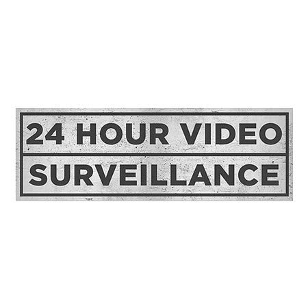 CGSignLab | 24 Часовен Видео Надзор-Основен Сив Прозорец Прицврстување | 36 x12