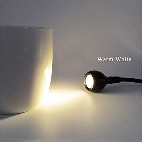 WSSBK 3W LED Book Light Light USB управувана флексибилна преносна ламба на вратот Бела или топла бела осветлување метал за компјутер компјутер,