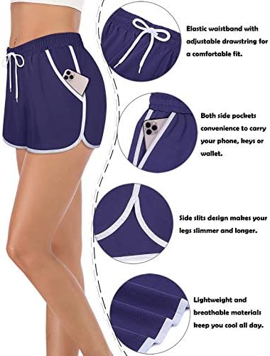 Фулбел 2 во 1 атлетски тренинзи за жени за жени XS-3XL двојно слој влече еластични шорцеви на половината со џебови