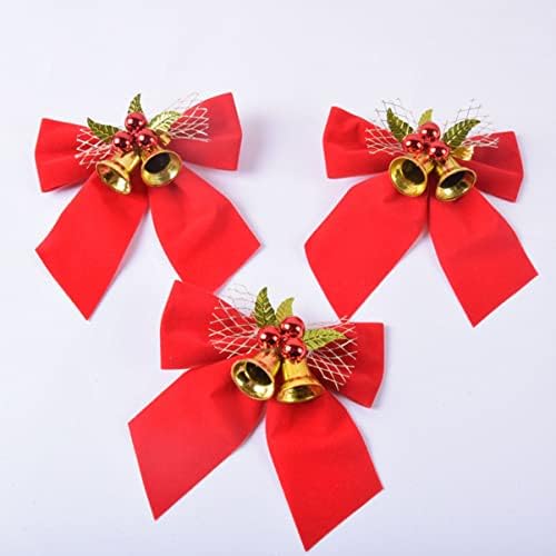 Sewacc 12 парчиња за украсни декоративни подароци ingингл црвена со распоред Исклучителни украси мали висечки Божиќни декор материјали