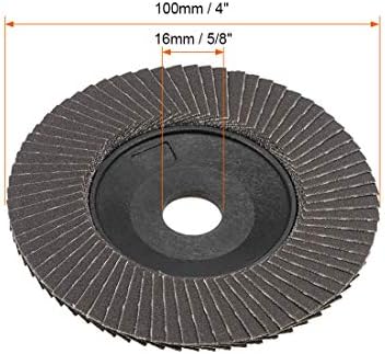 Размавтано диск, 240-решетки 4 x 5/8 Абразивно мелење на тркалото за мелење на тркалото за пескарење Алуминиум оксид 5 парчиња