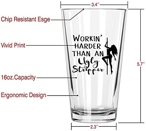 Агмдизајнирајте Смешни Подароци За Мажи, Работејќи ' Понапорно Од Грда Стриптизета 16 мл Чаша За Пиво, Најдобра Занаетчиска Кригла