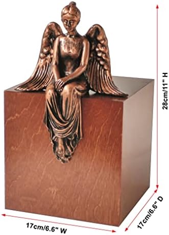 Gregspol Ltd Уникатен уметнички кремирање урн рефлексија Ангел Погреб Урна за спомен -обележја за возрасни/урн за домашни миленици