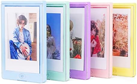 Hiyqin 2x3 Instax Mini Photo Frame, 5 пакувања Фрижидер магнет фото рамка за Instax/Polaroid 3 инчи мини фото рамка, мал држач за слика за табела за шкафче за фрижидер