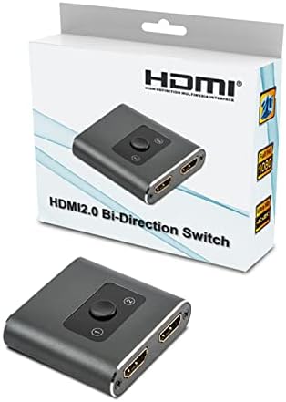 Прекинувач за прекинувач HDMI 1x2 2x1 Не е потребна надворешна моќност за поддршка на видео формапто4K2K@60HzStableOutpppps/Xbox/Switch/Firestick/HDTV/DVD/Projector