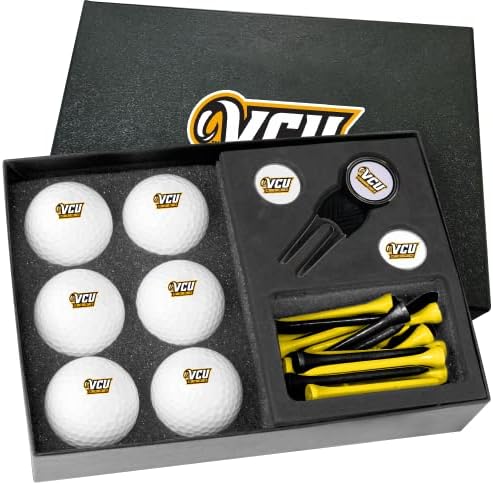 Golfballs.com Класичен Вирџинија Комонвелтот Овни Половина Дузина Подарок Во собата Со Divot Алатка-Празно Топки