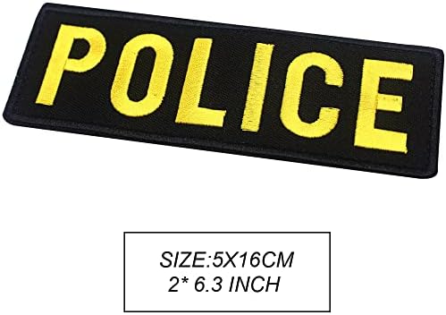 2x6.3inch Полициска лепенка извезена воена ветеран Амблем за тактички значки со прицврстувач