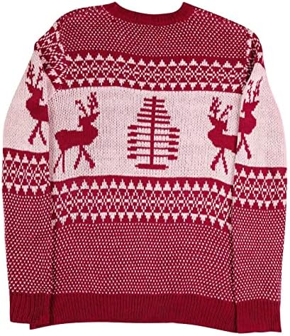 Грд Божиќен Џемпер За Жени Божиќ Екипажот Вратот Геометриски Модел Божиќ Обична Боја Плете Пуловер