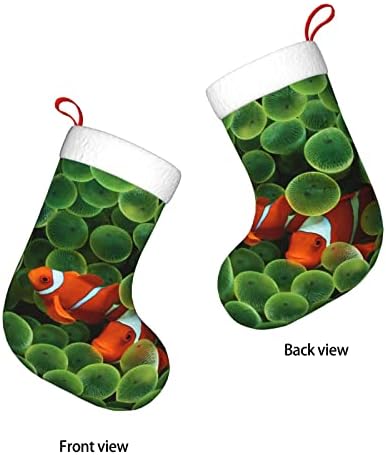 Аугенски Божиќни чорапи кловн риба тропска риба Немо двострана камин што виси чорапи