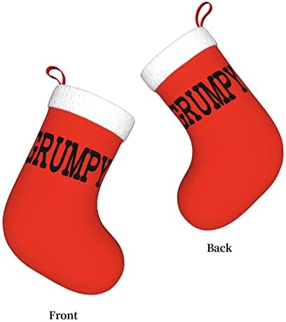 Cutedwarf grumpy Божиќно порибување Божиќни празници за одмор камин виси чорап 18 инчи чорапи