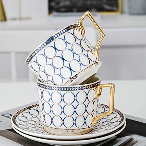 Uxzdx керамички чај сет тенџере котел отпорен на топлина инфузер булиоар за чаши кафе чаши чаши златна рачка