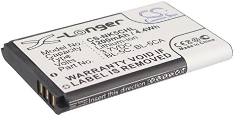 Замена на батеријата Cxyz 1200mah за N0K1A C2-06, C2-07, E50, E60, LD-3W, N70, N71, N72, N91, N91 8GB, N-GAGE 2600, N-GAGE 3120, N-GAGE 6630,