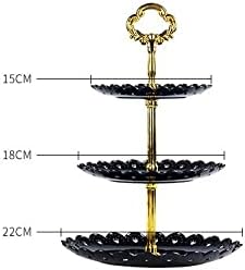 Сет за лесни кутии Од 3 Нивоа Десерт Стои Овошна Чинија Пластична Тркалезна Торта се залага За Свадба Роденден Бебе Туш Чај Партија