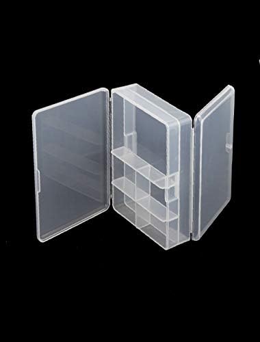 X-Ree 10.3cm x 6,5см бела пластика 6 компоненти кутија за куќиште за складирање на кутија (10,3 см x 6,5см Blanc-O Caja de Caja de Caja