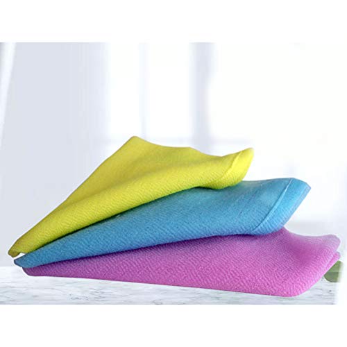 Lurrose 4PCS ексфолирајќи најлонска крпа за бања убавина кожа бања за миење крпи за миење садови за миење садови