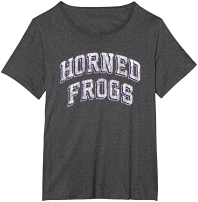 TCU роговидни жаби ретро лак темна маица со Хедер