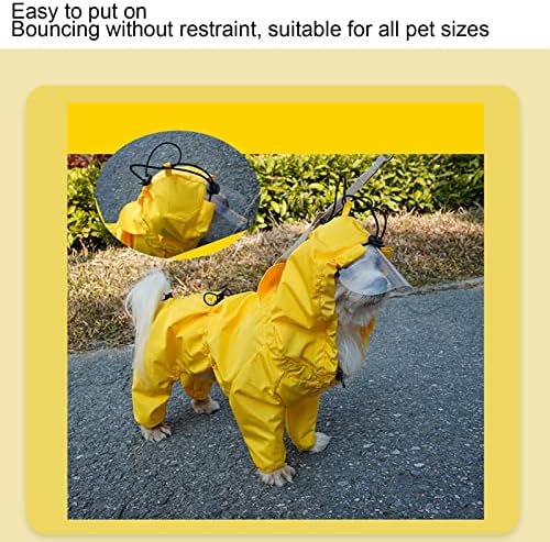 Gfrgfh куче мантил со качулка, јакна од дожд, прилагодливо водоотпорно куче мантил за кучиња, со рефлексивна лента за мали средни големи