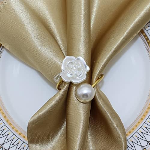 Луко -салфетка прстен цвет бисер дизајн пешкир за салфетки држачи за венчавки за венчавки за вечера
