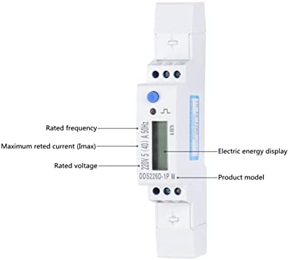 Axti 1P M LCD 50/60 Hz единечен мерач на енергија DIN-Rail Energy 40A 45A 110V 120V 220V 230V 240V 2000 IMP/KWH