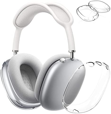 Valkit компатибилен со AirPods Max Case Cover, Clear Soft TPU заштитни слушалки за покривање на слушалките на слушалките со целосен случај