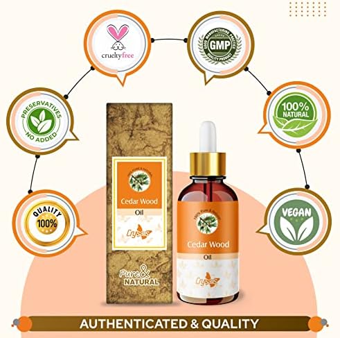 Крисалис кедарско дрво масло | чисто и природно неразредено есенцијално масло органски стандард за кожа и коса | Се користи