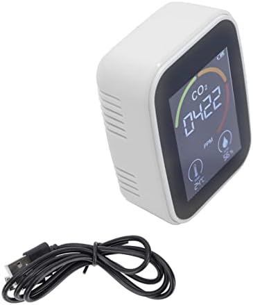 Hanabass 1 Поставен тестер за детектор на CO2 мерачи на мерач на влажност за домашен монитор за квалитет на воздухот, мерач на температура