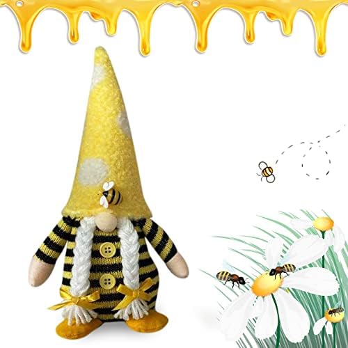 Sdzxc tomte elfs шведска пчела мед дома gnome пчела дома украс Божиќ топка куки