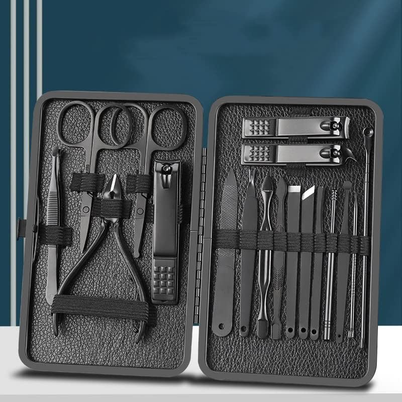 SXNBH Pro Маникир Педикир Ноктите Машини Постави Класичен Црна Боја Ножици За Нокти Чешлање Комплет Машина Датотека Ноктите Алатки