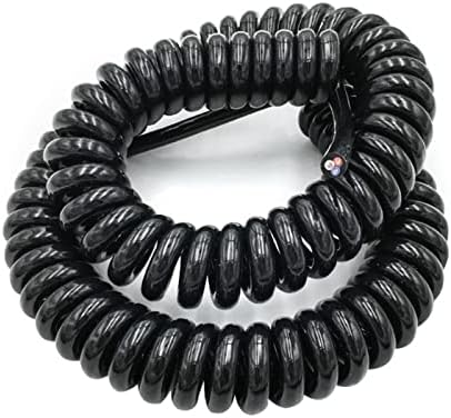 Yeoys пролетна спирална жица и кабел 6 јадро 8 јадро 24awg 20awg 2,5 m 5 m 7,5 m црна моќна жица за проширување на жица и кабел