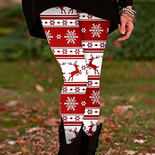 Есенски хеланки жени Божиќно гном плус големина четкани хеланки Туника тренингот хеланки Божиќни меки стрии обични тенок панталони