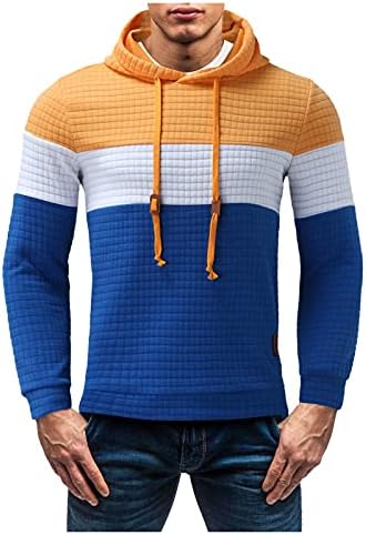 Мажите есен и зимски сет за слободно време цврста боја патент џемпер панталони спортови сет мажи пулвер костум