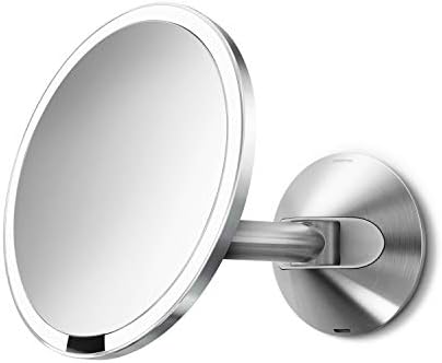 едноставно ЧОВЕЧКО СВ3002 20см Огледало На Сензорот За Полнење На Ѕид, Осветлете Огледало За Зголемување На Шминката Во Бањата, 5х Зголемување,