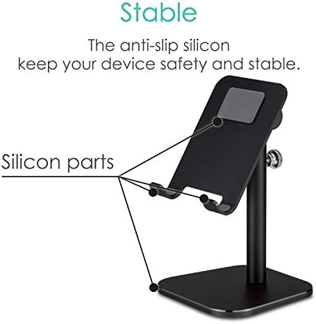 エレコム Елеком p-dscharmbk Stand Smartphone Stand, алуминиум, тип на рака, таблета, прилагодлив агол, црна