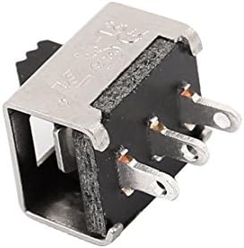 Контрола на вратата од AEXIT 5 PCS 2 Позиција 6P DPDT Micro Slide Switch Latching директно вертикални клучеви за монтирање